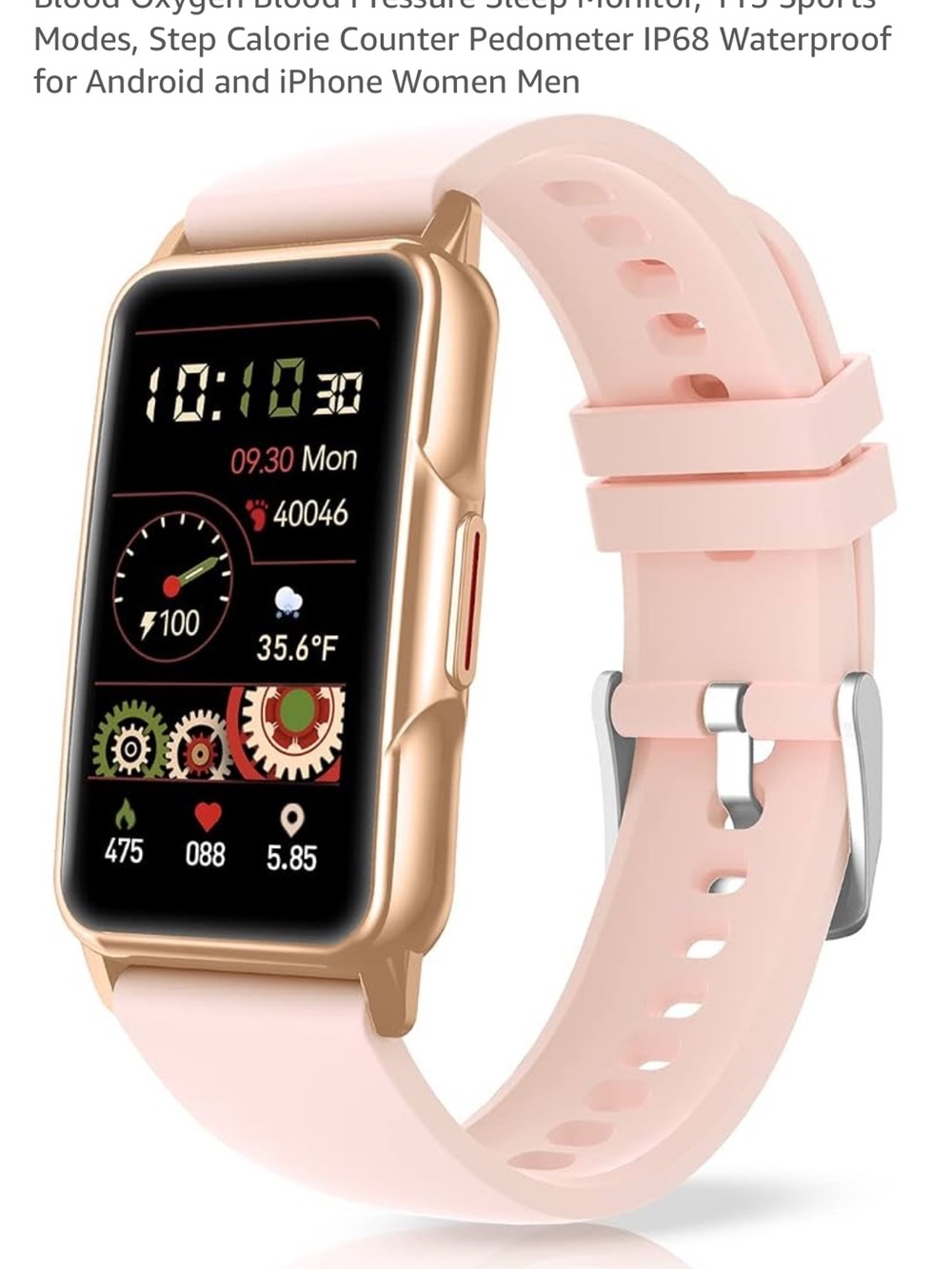 Smart Fitness Tracker Watch - Pink